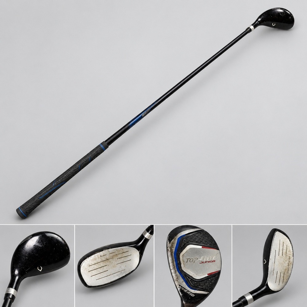 Top Flite Junior Hybrid Golf Club Right Handed Graphite Shaft Junior Flex Black